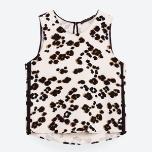 zara basic animal print sleeveless tank